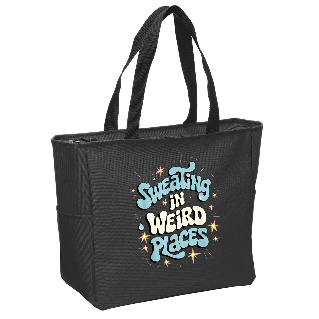 Embarrassing Funny Inappropriate Sweating Adult Humor Zip Tote Bag