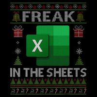 Excel Freak In The Sheets Spreadsheet Ugly Christmas Funny Drawstring Bag