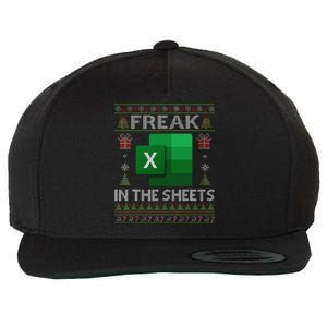 Excel Freak In The Sheets Spreadsheet Ugly Christmas Funny Wool Snapback Cap