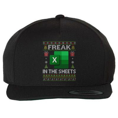 Excel Freak In The Sheets Spreadsheet Ugly Christmas Funny Wool Snapback Cap