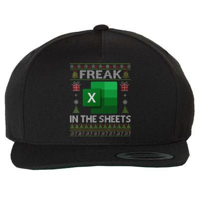 Excel Freak In The Sheets Spreadsheet Ugly Christmas Funny Wool Snapback Cap