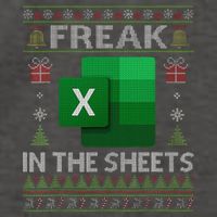 Excel Freak In The Sheets Spreadsheet Ugly Christmas Funny Vector Backpack