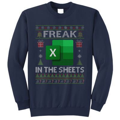 Excel Freak In The Sheets Spreadsheet Ugly Christmas Funny Sweatshirt