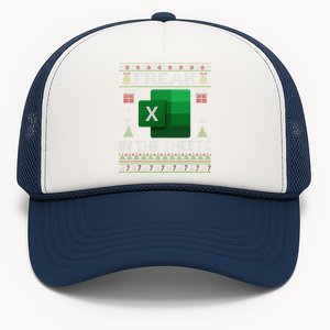 Excel Freak In The Sheets Spreadsheet Ugly Christmas Funny Trucker Hat