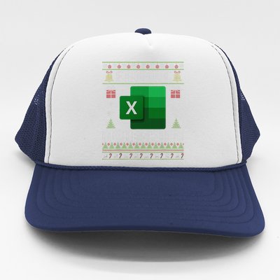 Excel Freak In The Sheets Spreadsheet Ugly Christmas Funny Trucker Hat