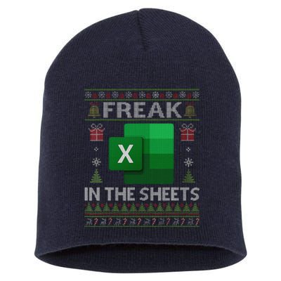 Excel Freak In The Sheets Spreadsheet Ugly Christmas Funny Short Acrylic Beanie