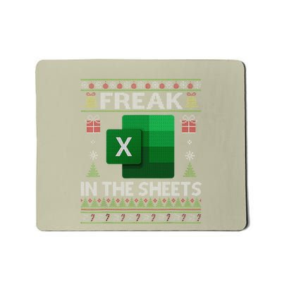 Excel Freak In The Sheets Spreadsheet Ugly Christmas Funny Mousepad