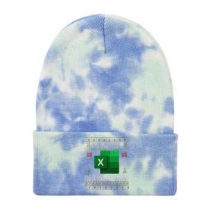 Excel Freak In The Sheets Spreadsheet Ugly Christmas Funny Tie Dye 12in Knit Beanie