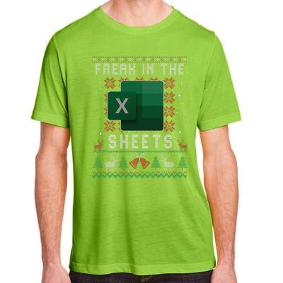 Excel Freak in the Sheets Spreadsheet Ugly Sweater xmas  Adult ChromaSoft Performance T-Shirt