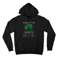 Excel Freak in the Sheets Spreadsheet Ugly Sweater xmas  Hoodie