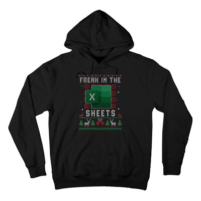 Excel Freak in the Sheets Spreadsheet Ugly Sweater xmas  Hoodie