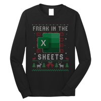 Excel Freak in the Sheets Spreadsheet Ugly Sweater xmas  Long Sleeve Shirt