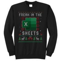 Excel Freak in the Sheets Spreadsheet Ugly Sweater xmas  Sweatshirt