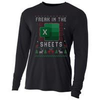 Excel Freak in the Sheets Spreadsheet Ugly Sweater xmas  Cooling Performance Long Sleeve Crew