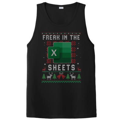 Excel Freak in the Sheets Spreadsheet Ugly Sweater xmas  PosiCharge Competitor Tank