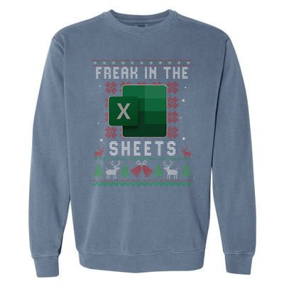 Excel Freak in the Sheets Spreadsheet Ugly Sweater xmas  Garment-Dyed Sweatshirt