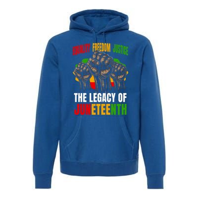 Equality Freedom Justice The Legacy Of Junenth Meaningful Gift Premium Hoodie