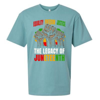 Equality Freedom Justice The Legacy Of Junenth Meaningful Gift Sueded Cloud Jersey T-Shirt