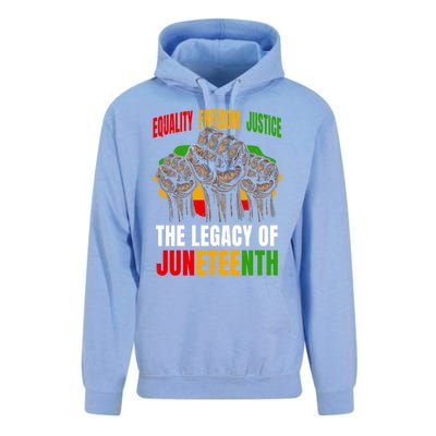 Equality Freedom Justice The Legacy Of Junenth Meaningful Gift Unisex Surf Hoodie