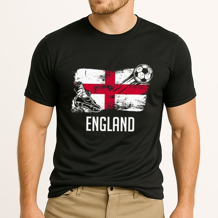 England Flag Jersey England Soccer Team England Cooling Performance Crew T-Shirt
