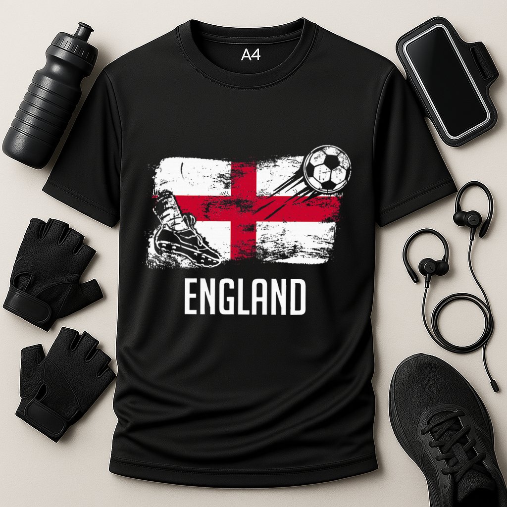 England Flag Jersey England Soccer Team England Cooling Performance Crew T-Shirt