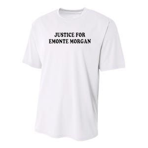 Ella French Justice For Emonte Morgan Youth Performance Sprint T-Shirt