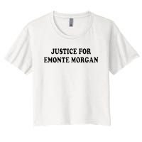 Ella French Justice For Emonte Morgan Women's Crop Top Tee