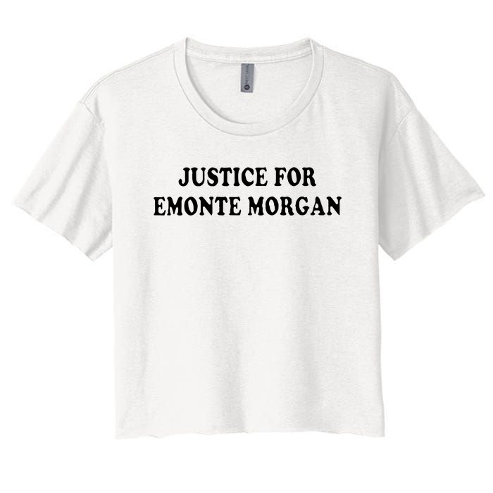 Ella French Justice For Emonte Morgan Women's Crop Top Tee