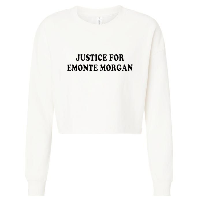 Ella French Justice For Emonte Morgan Cropped Pullover Crew