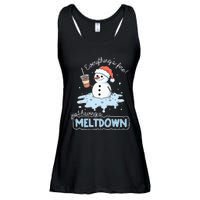 EverythingS Fine Just Having Meltdown Snowman Winter Ladies Essential Flowy Tank