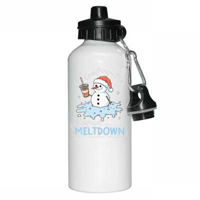 EverythingS Fine Just Having Meltdown Snowman Winter Aluminum Water Bottle