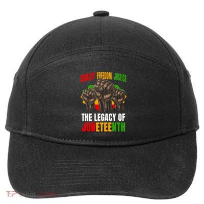 Equality Freedom Justice The Legacy Of Junenth Gift 7-Panel Snapback Hat
