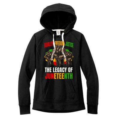 Equality Freedom Justice The Legacy Of Junenth Gift Women's Fleece Hoodie