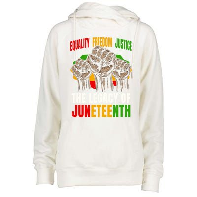 Equality Freedom Justice The Legacy Of Junenth Gift Womens Funnel Neck Pullover Hood