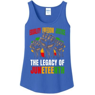 Equality Freedom Justice The Legacy Of Junenth Gift Ladies Essential Tank