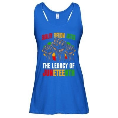 Equality Freedom Justice The Legacy Of Junenth Gift Ladies Essential Flowy Tank