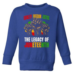 Equality Freedom Justice The Legacy Of Junenth Gift Toddler Sweatshirt