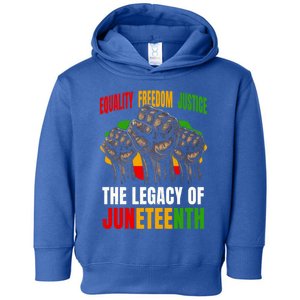 Equality Freedom Justice The Legacy Of Junenth Gift Toddler Hoodie