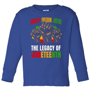 Equality Freedom Justice The Legacy Of Junenth Gift Toddler Long Sleeve Shirt