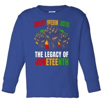 Equality Freedom Justice The Legacy Of Junenth Gift Toddler Long Sleeve Shirt