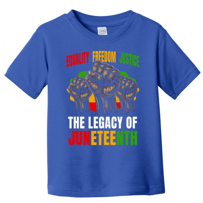 Equality Freedom Justice The Legacy Of Junenth Gift Toddler T-Shirt