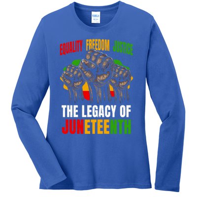 Equality Freedom Justice The Legacy Of Junenth Gift Ladies Long Sleeve Shirt