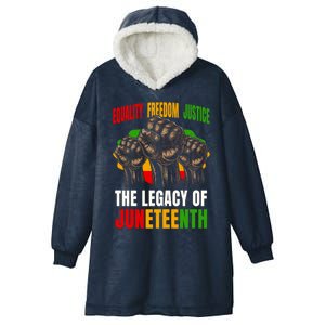 Equality Freedom Justice The Legacy Of Junenth Gift Hooded Wearable Blanket