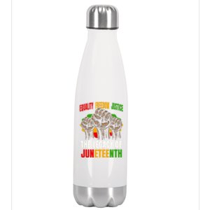 Equality Freedom Justice The Legacy Of Junenth Gift Stainless Steel Insulated Water Bottle