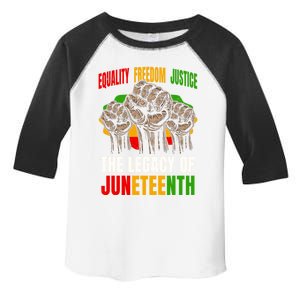 Equality Freedom Justice The Legacy Of Junenth Gift Toddler Fine Jersey T-Shirt