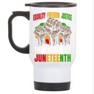 Equality Freedom Justice The Legacy Of Junenth Gift Stainless Steel Travel Mug