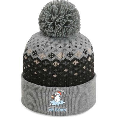 EverythingS Fine Just Having Meltdown Snowman Winter The Baniff Cuffed Pom Beanie