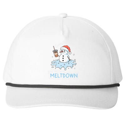 EverythingS Fine Just Having Meltdown Snowman Winter Snapback Five-Panel Rope Hat