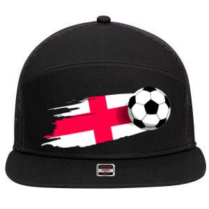 England Flag Jersey England Soccer Team England 7 Panel Mesh Trucker Snapback Hat