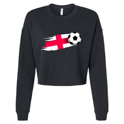 England Flag Jersey England Soccer Team England Cropped Pullover Crew